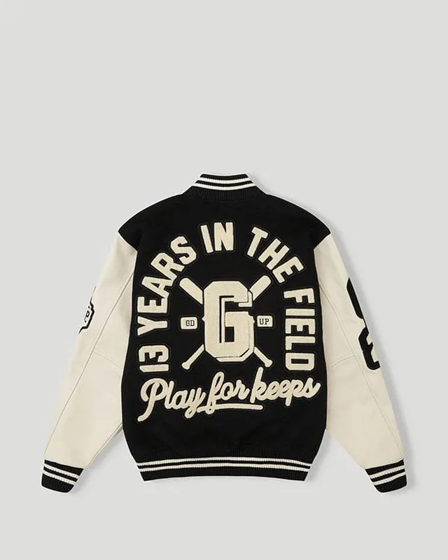 13YR PFK Varsity Jacket Black/Cream