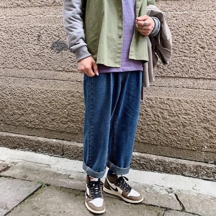Baggy coréen en jeans