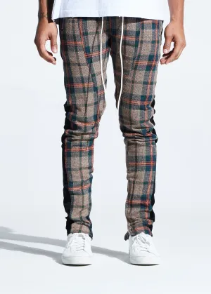 Bukshot Plaid Track Pants (Brown/Orange)