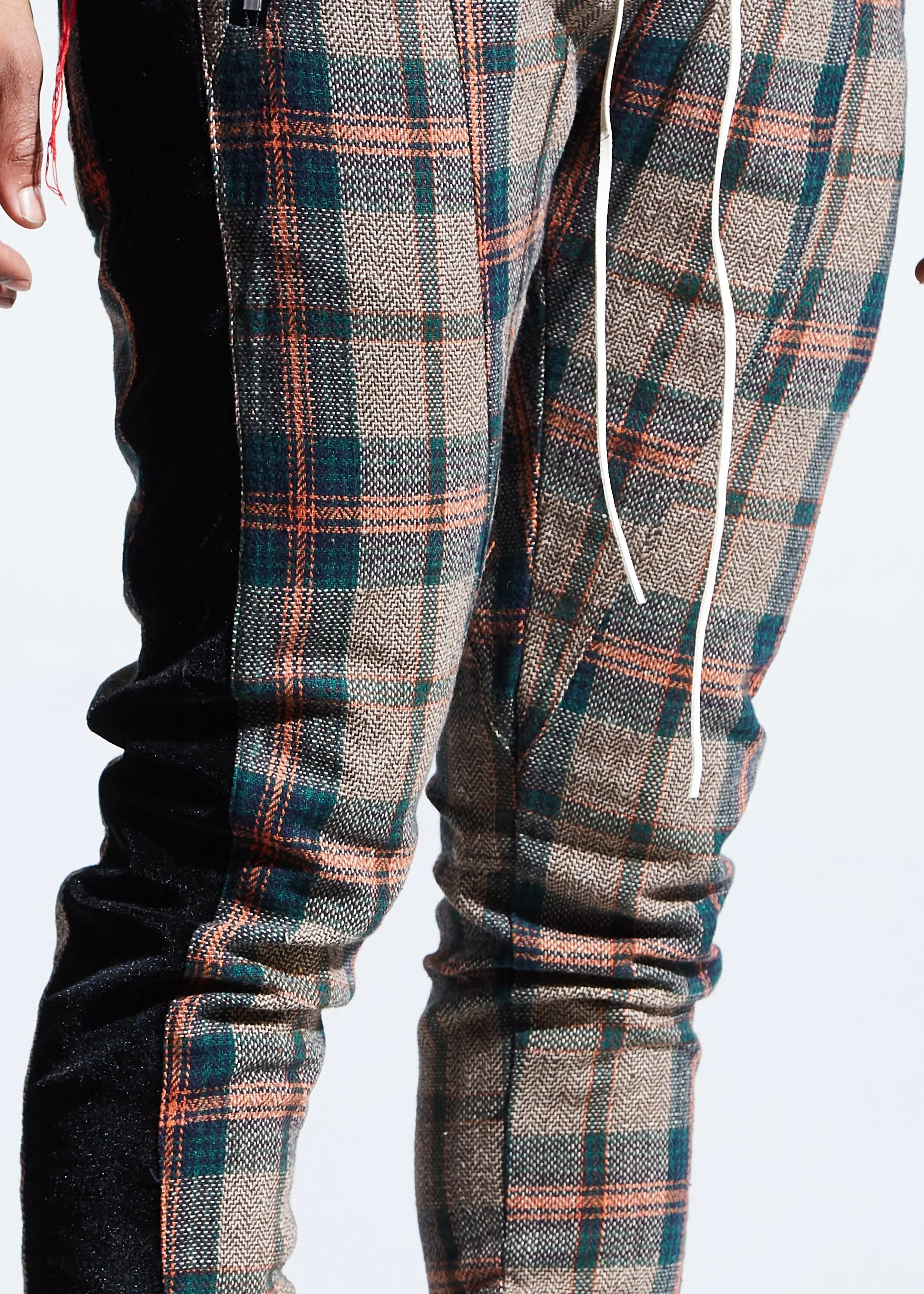 Bukshot Plaid Track Pants (Brown/Orange)