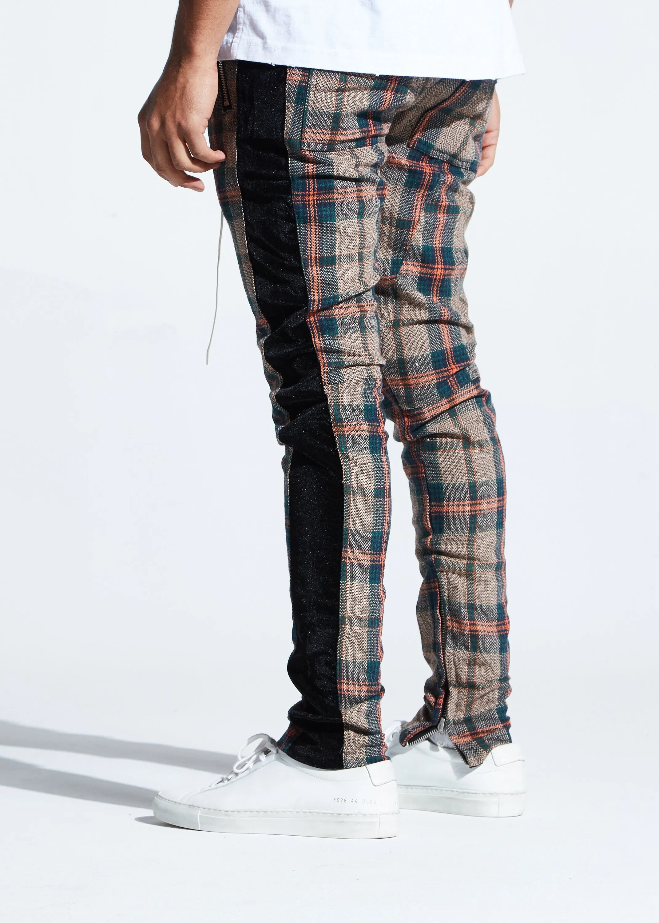 Bukshot Plaid Track Pants (Brown/Orange)