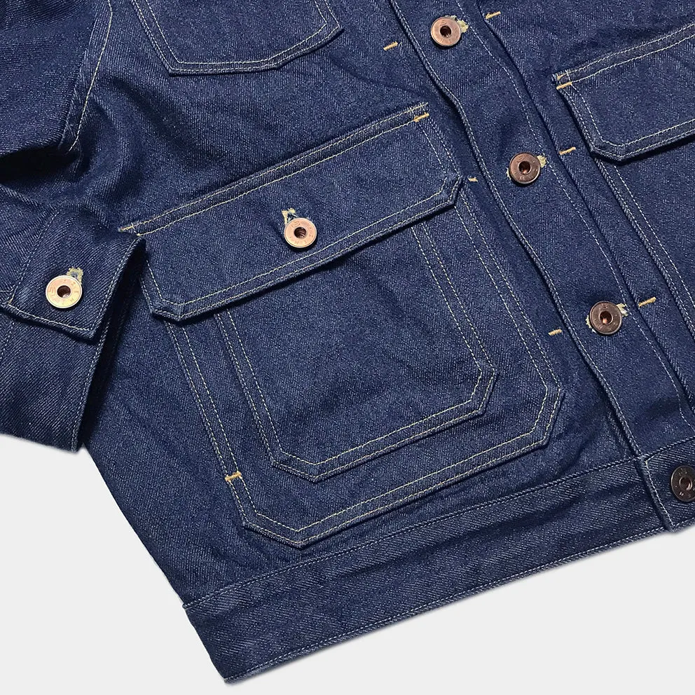 BZEN M.3157-AUSTIN REGULAR FIT 7 POCKET DENIM JACKET-14.5oz-HRH 70's BLUES INDIGO