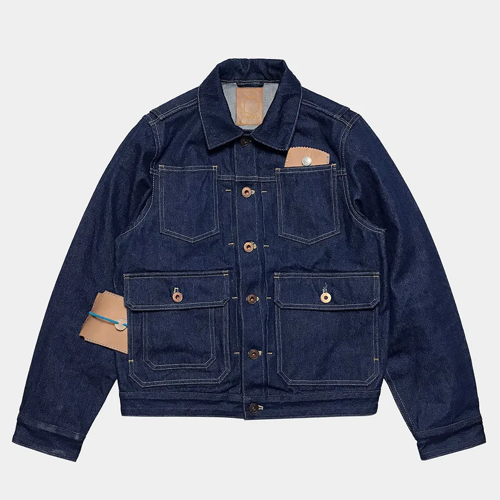 BZEN M.3157-AUSTIN REGULAR FIT 7 POCKET DENIM JACKET-14.5oz-HRH 70's BLUES INDIGO