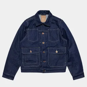 BZEN M.3157-AUSTIN REGULAR FIT 7 POCKET DENIM JACKET-14.5oz-HRH 70's BLUES INDIGO
