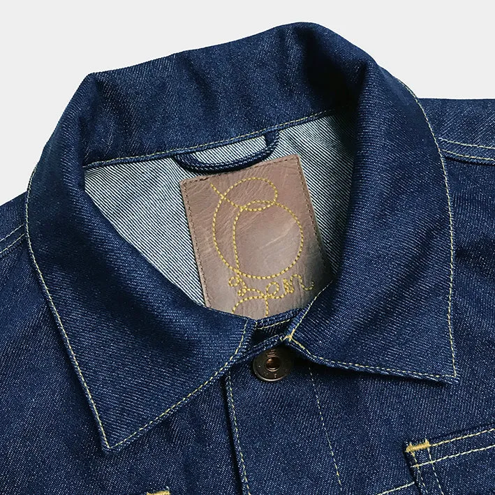 BZEN M.3157-AUSTIN REGULAR FIT 7 POCKET DENIM JACKET-14.5oz-HRH 70's BLUES INDIGO