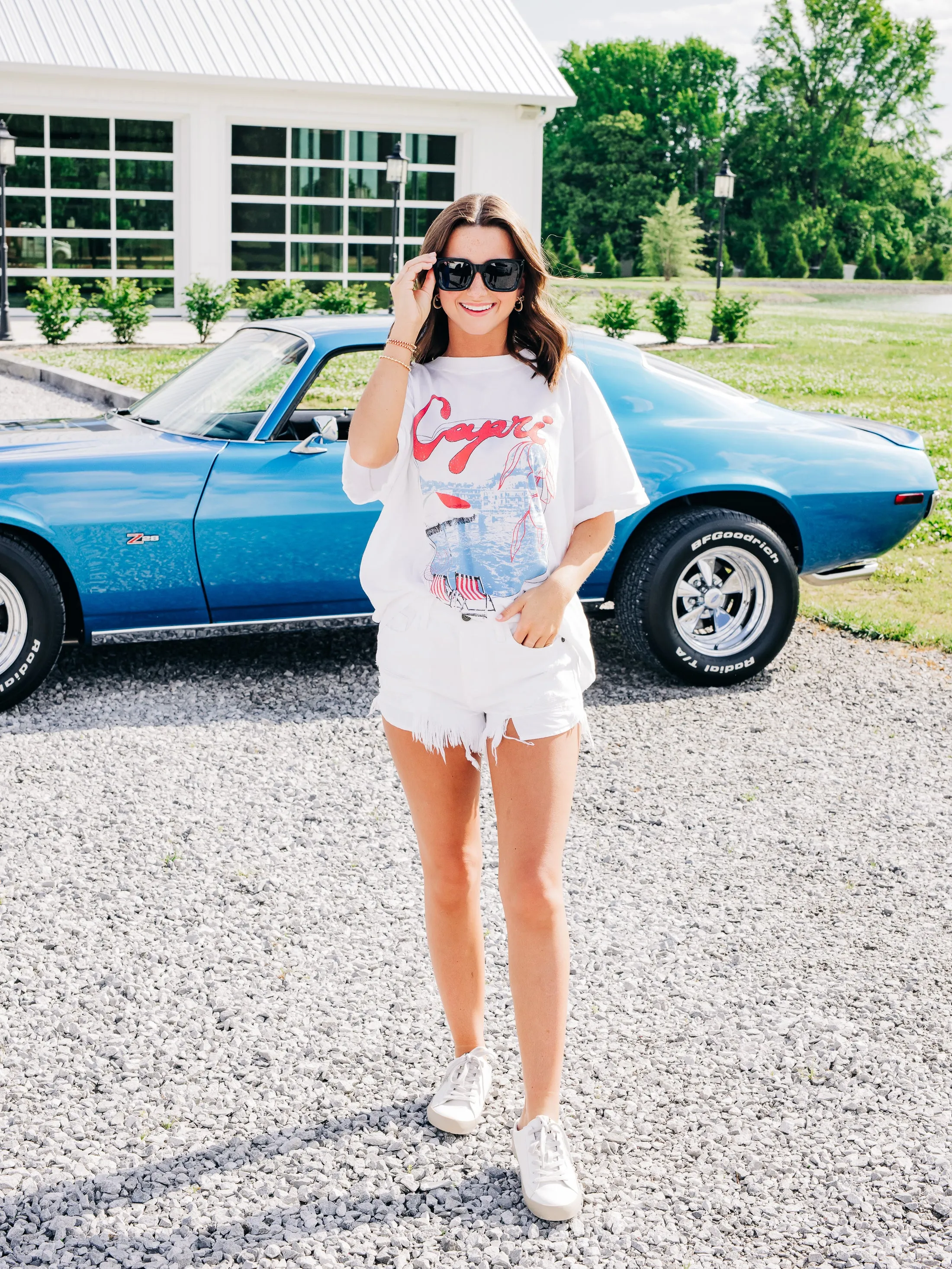 Capri Vintage White Tee
