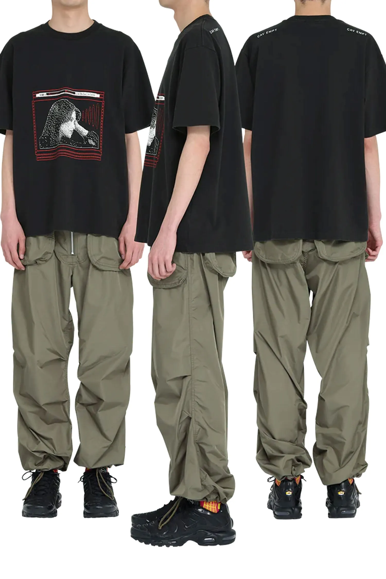 CAV EMPT - WASHED PIXEL FLAME T