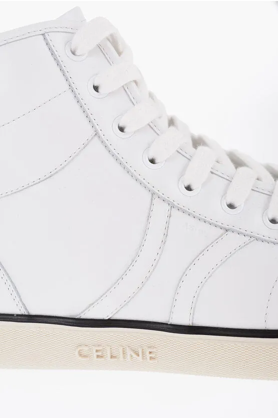 Celine Leather ALAN High-Top Sneakers