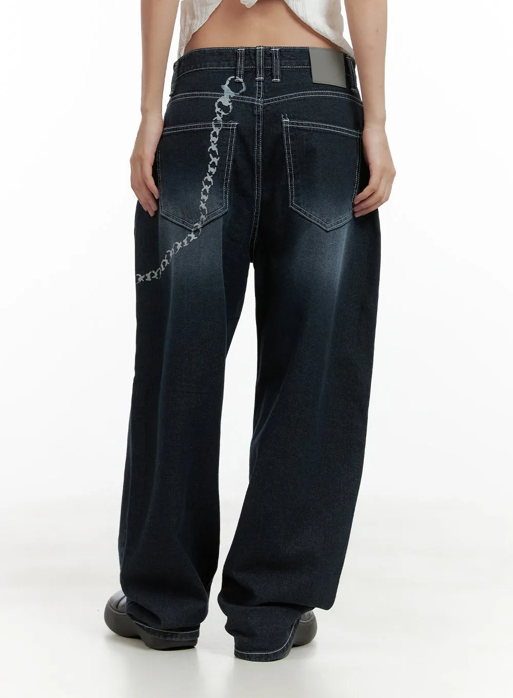 Chain Baggy Jeans CL418