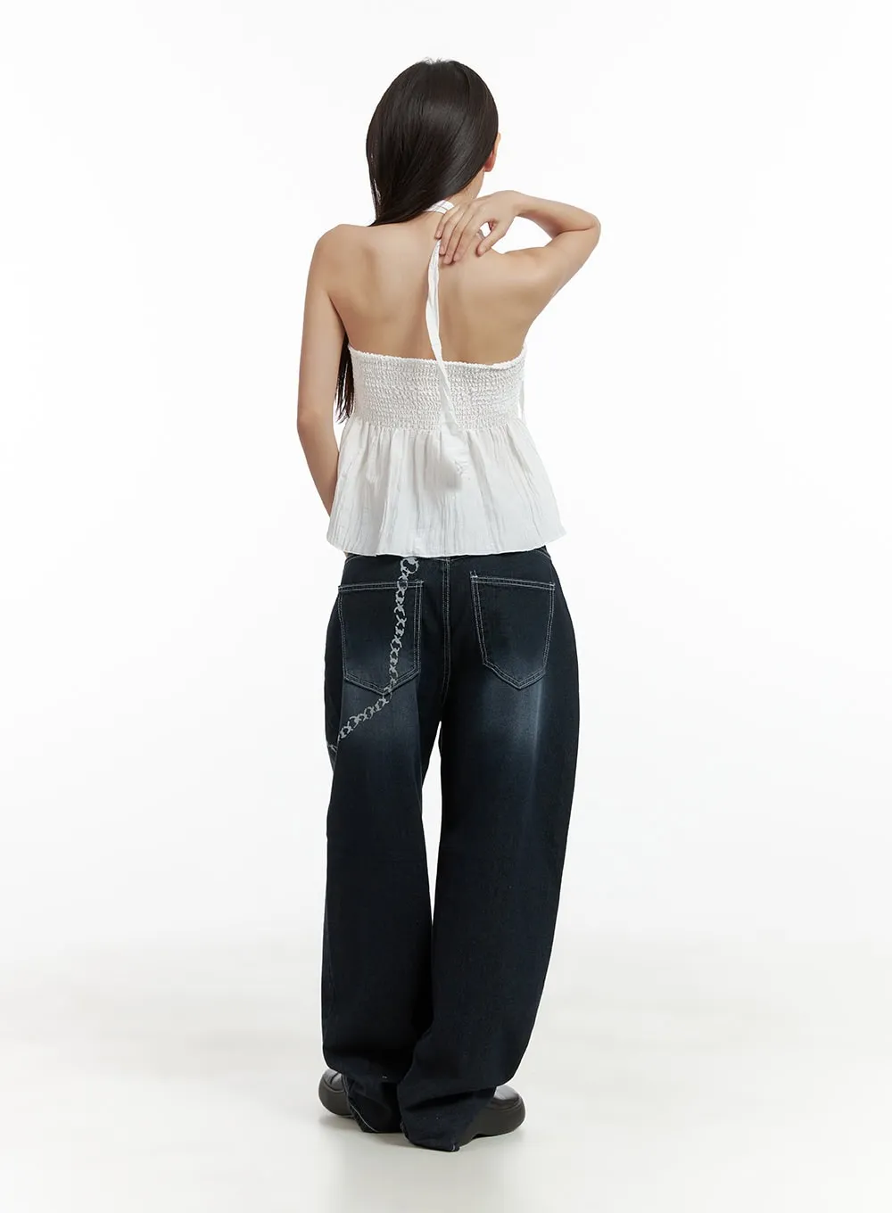 Chain Baggy Jeans CL418