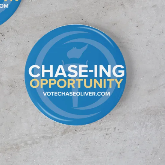 Chase Oliver for President Single Button