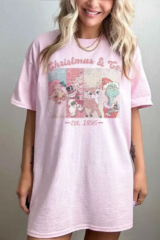 Christmas Faces Oversized Tee