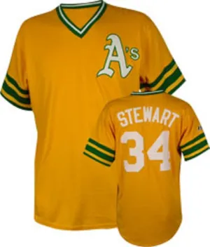 Dave Stewart Oakland Athletics Throwback Baseball Jersey