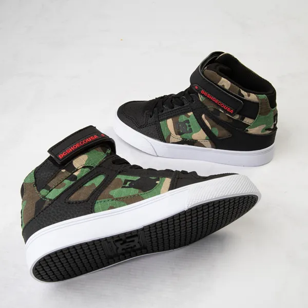 DC Pure Hi EV Skateboarding Shoes - Little Kid/Big Kid, Black