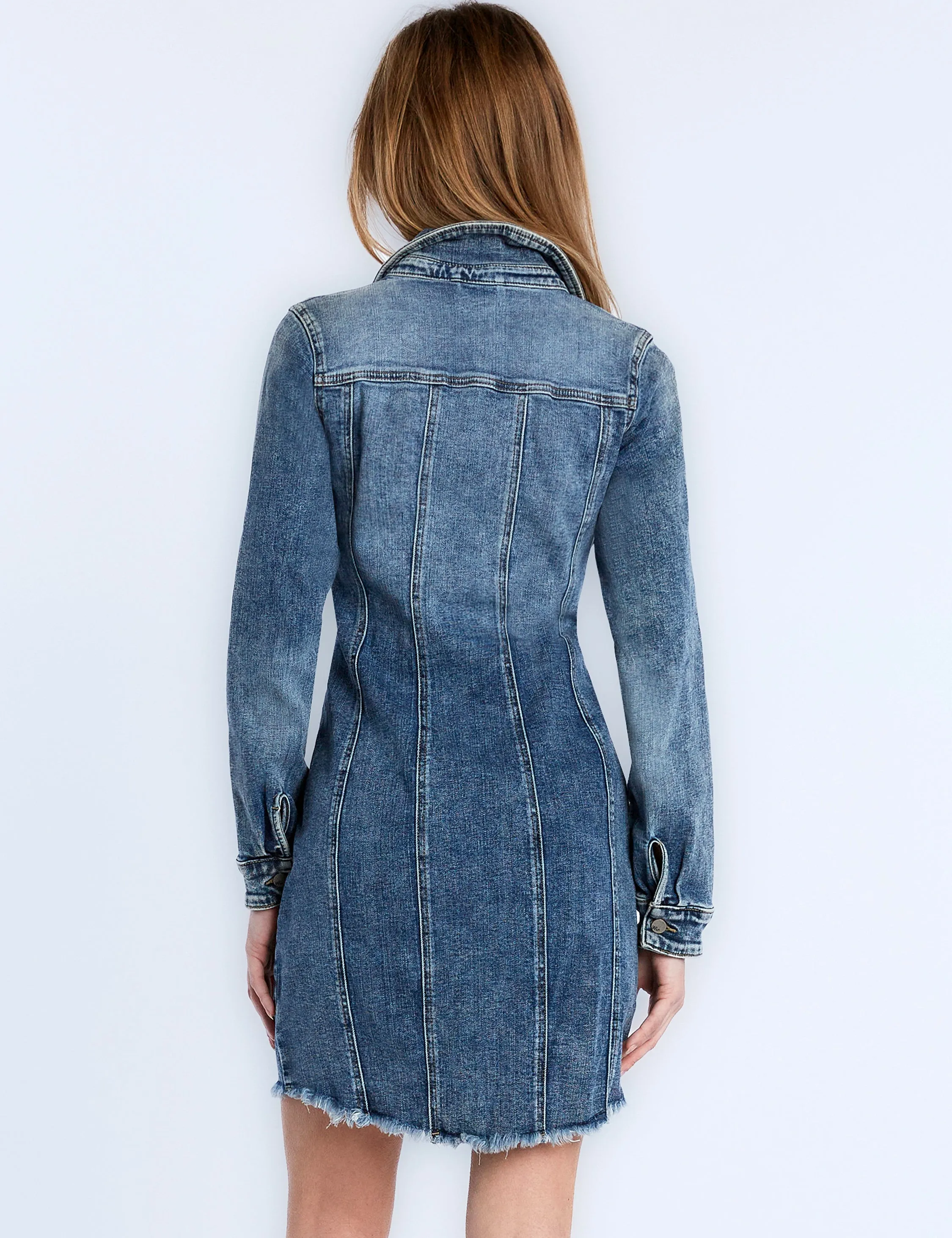 Denim Corset Zip Dress