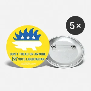 Don't Tread on Anyone Buttons large 2.2'' (5-pack)