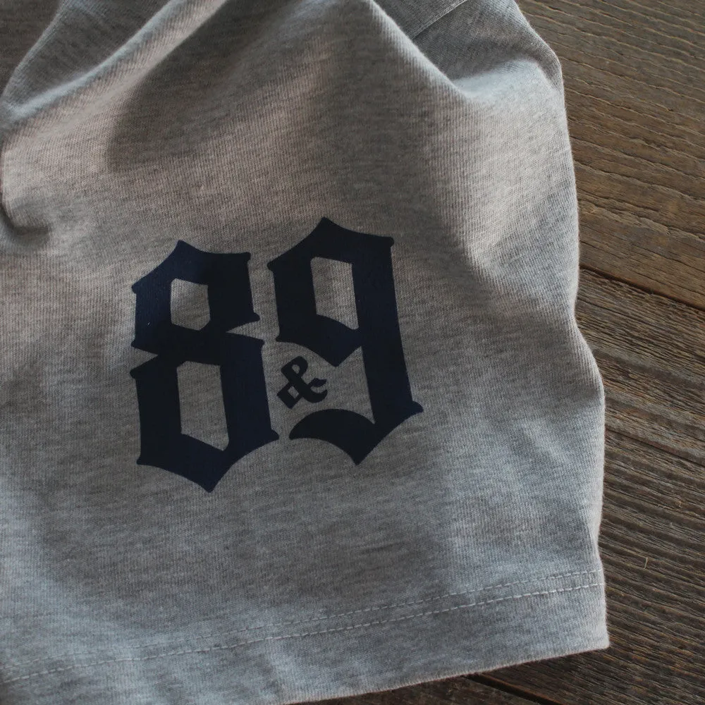 Doobious Ruffians Grey Cotton Baseball Jersey