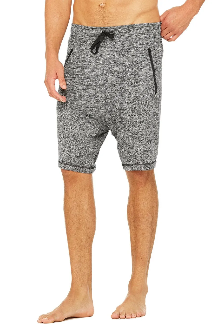 Drop Crotch Short - Grey Marl