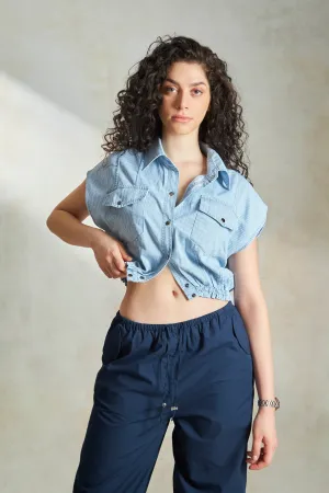 Ember|Cropped Denim Shirt