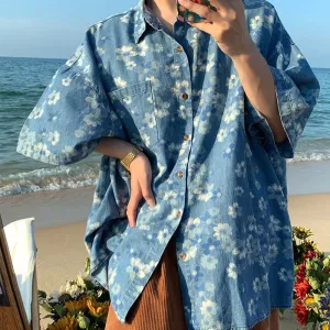 Forget-me-Not Denim Shirt