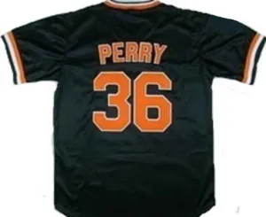 Gaylord Perry San Francisco Giants Throwback Black Baseball Jersey