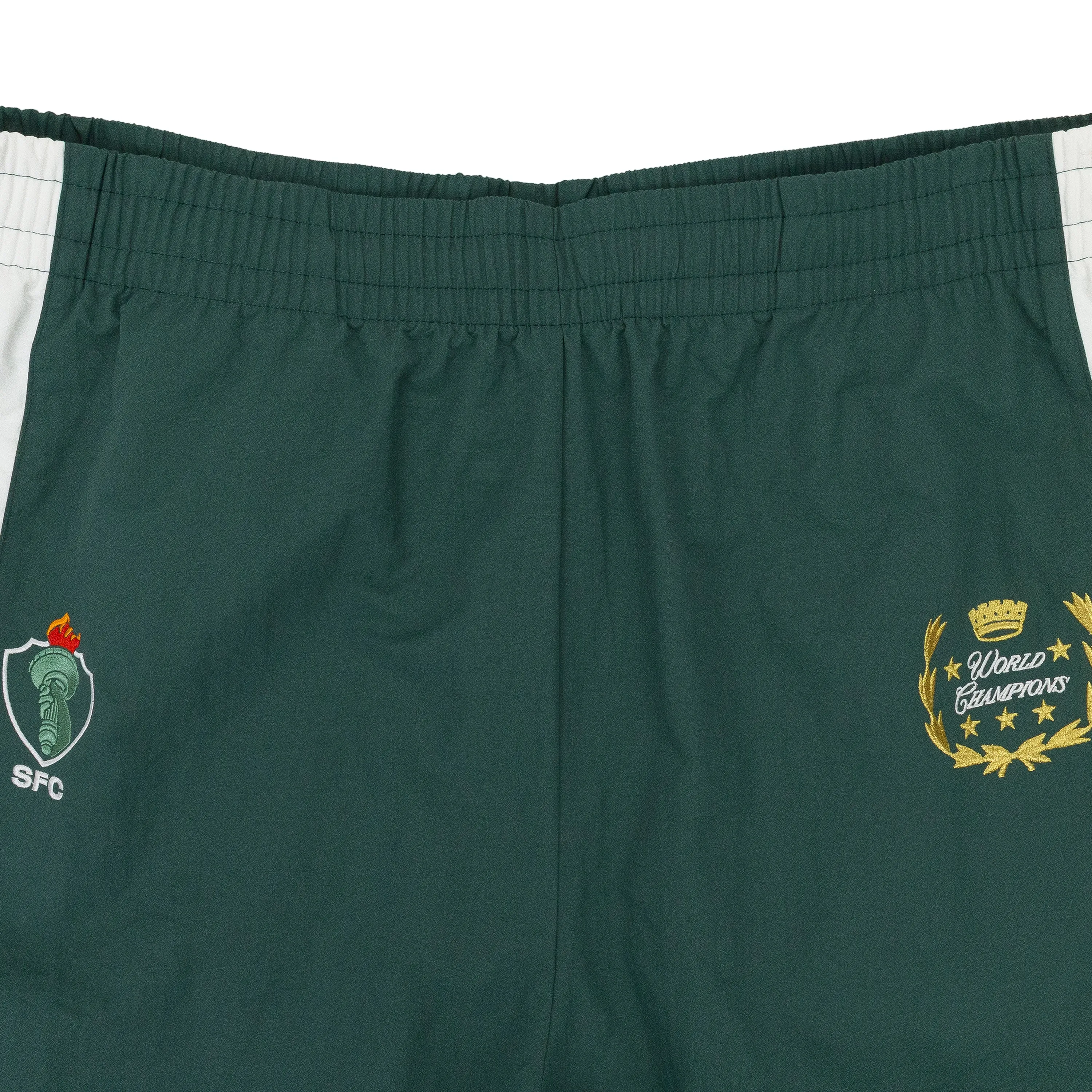 GREEN SFC NYLON TRACK PANTS