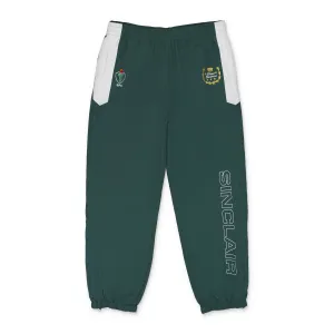 GREEN SFC NYLON TRACK PANTS