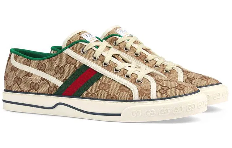 Gucci Tennis 1977 GG sneakers, brown/green/red