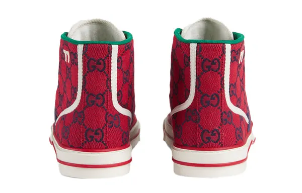 GUCCI Tennis 1977 High Top Sneakers 'Red', red