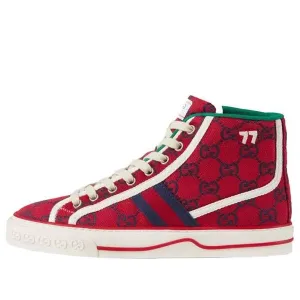 GUCCI Tennis 1977 High Top Sneakers 'Red', red