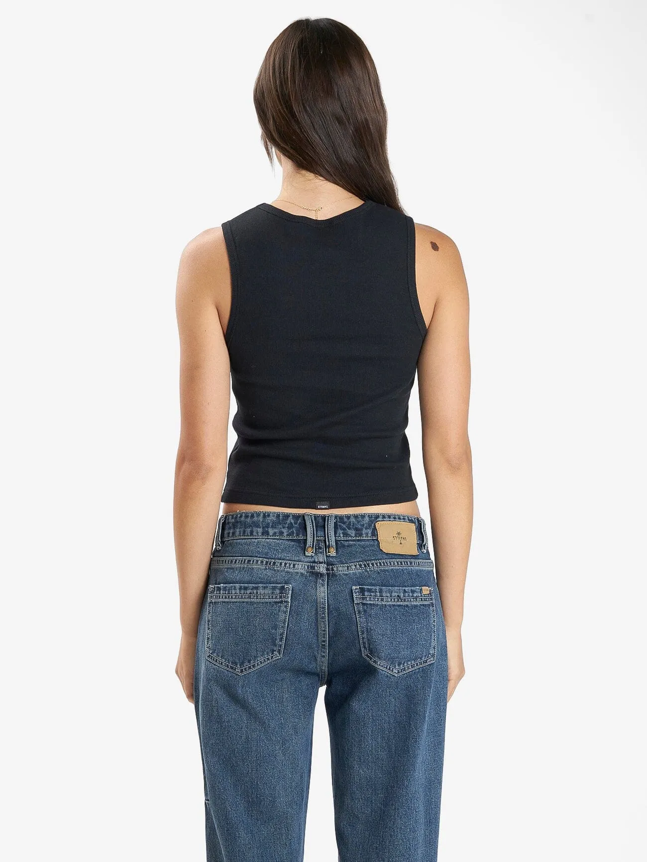 Honour High Neck Tank - Washed Black