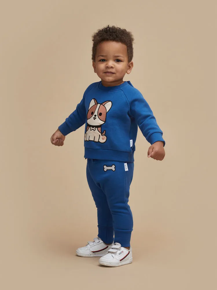 Huxbaby Dog Bone Drop Crotch Pant Fleece