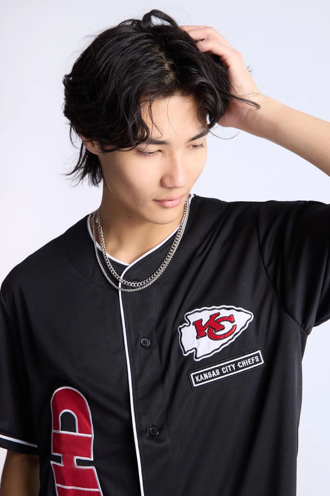 Kansas City Chiefs Button-Up Baseball Jersey