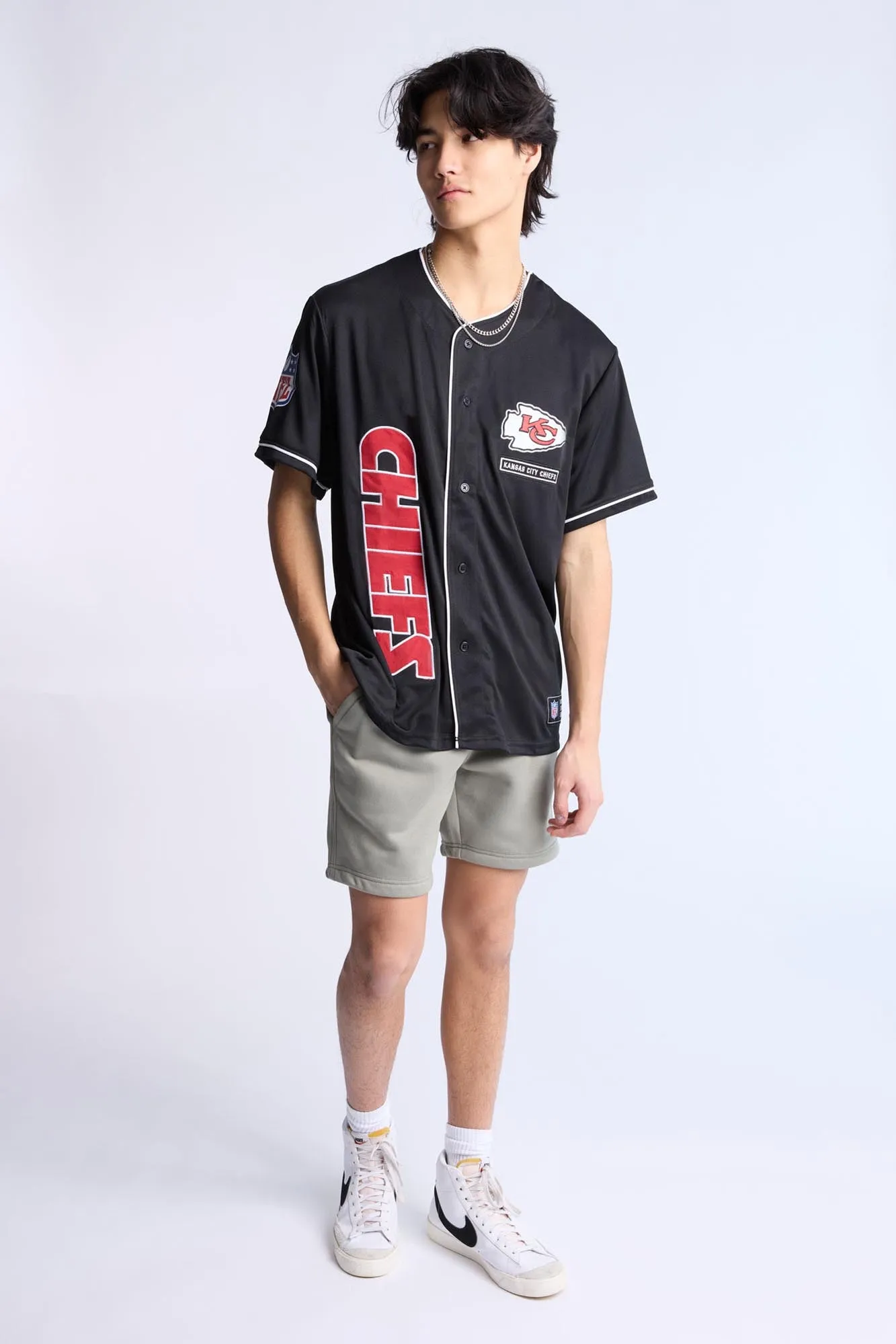 Kansas City Chiefs Button-Up Baseball Jersey
