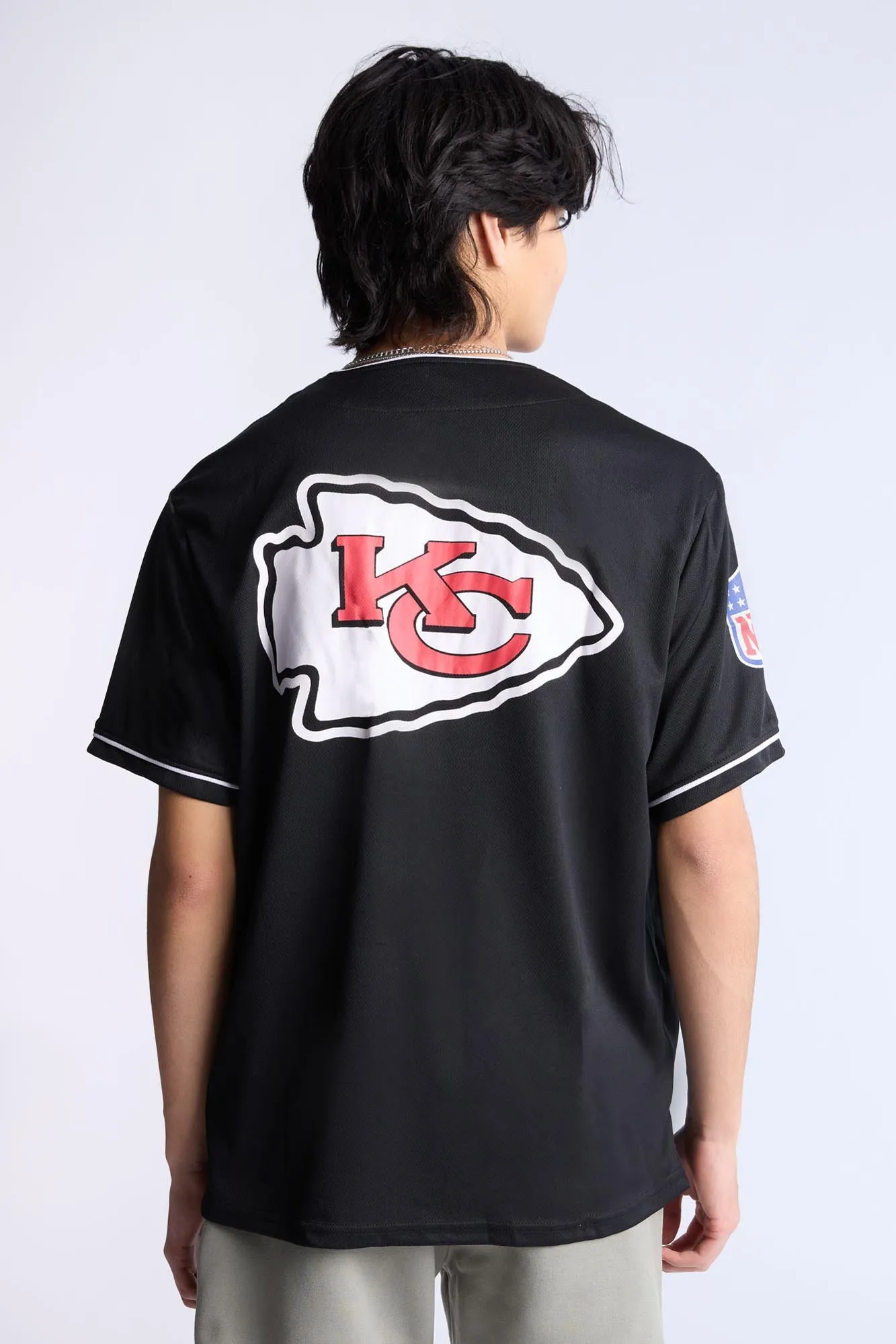 Kansas City Chiefs Button-Up Baseball Jersey