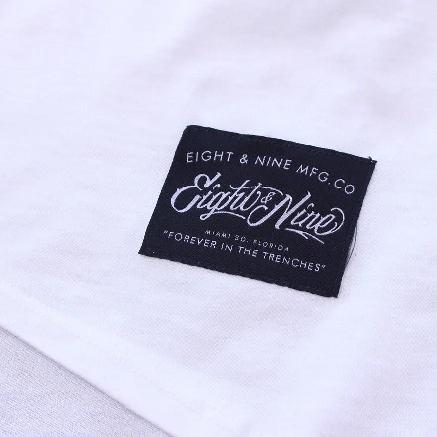 Kustom Life White Cotton Baseball Jersey