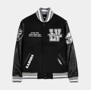 Las Vegas Raiders Pennants Varsity Mens Jacket (Black/Grey)
