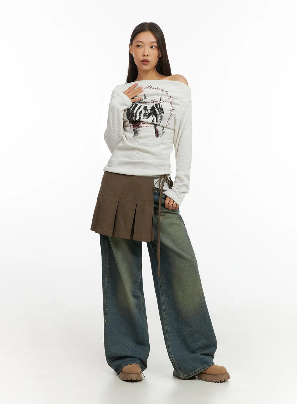 Noelle DenimDrape Baggy Jeans IO409