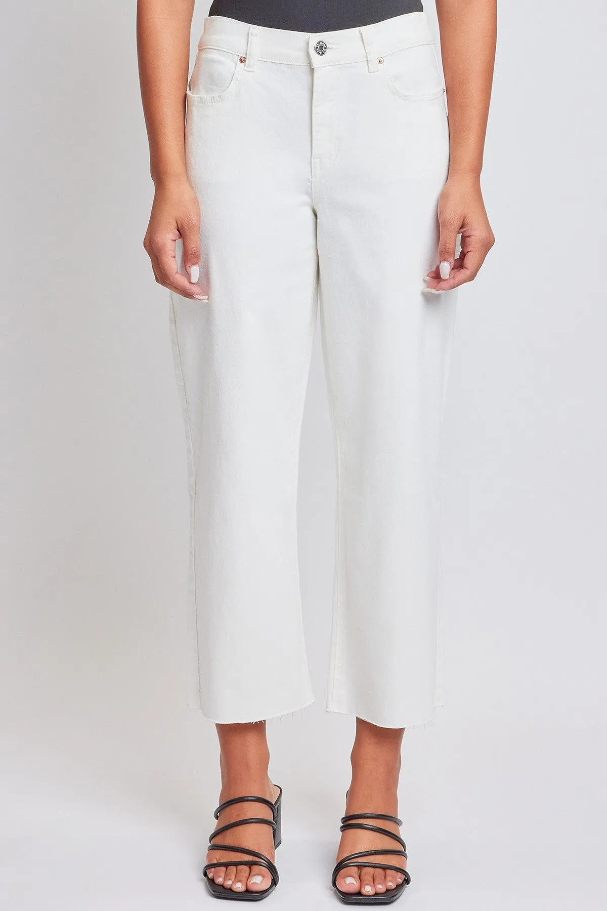 Pearl Cropped High-Rise Wide Leg Trouser Pants