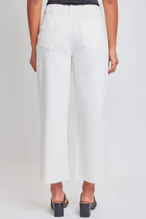 Pearl Cropped High-Rise Wide Leg Trouser Pants