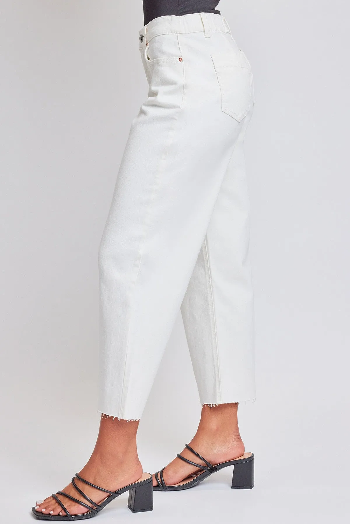 Pearl Cropped High-Rise Wide Leg Trouser Pants