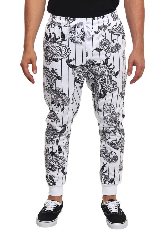Pinstripe Bandana French Terry Jogger Pants