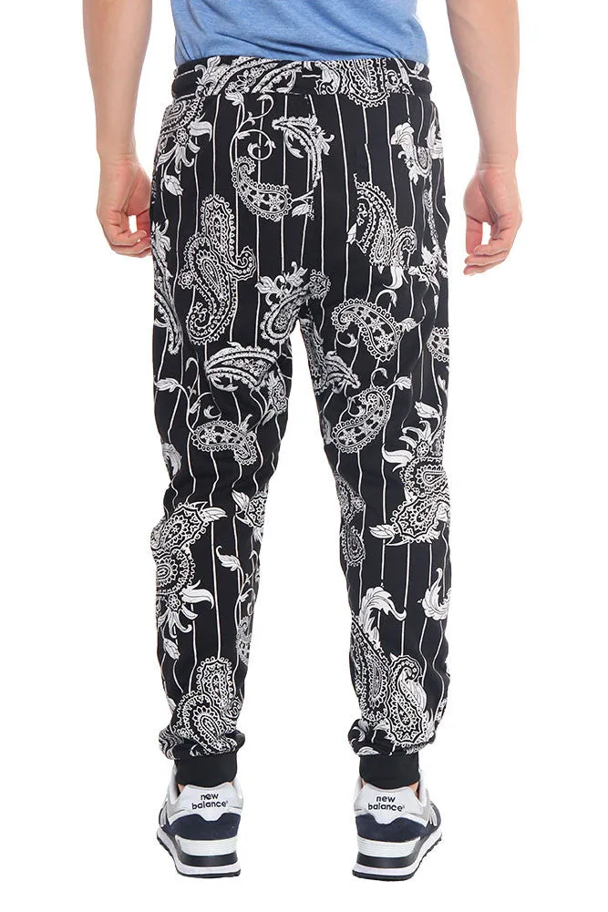 Pinstripe Bandana French Terry Jogger Pants