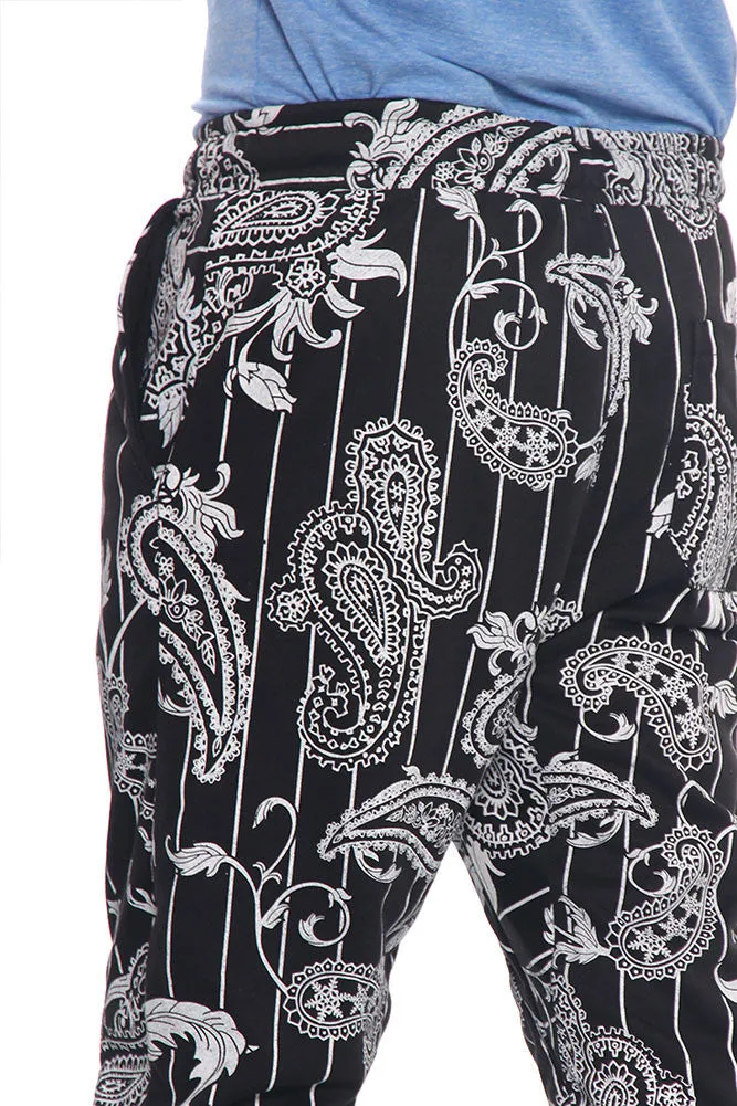 Pinstripe Bandana French Terry Jogger Pants