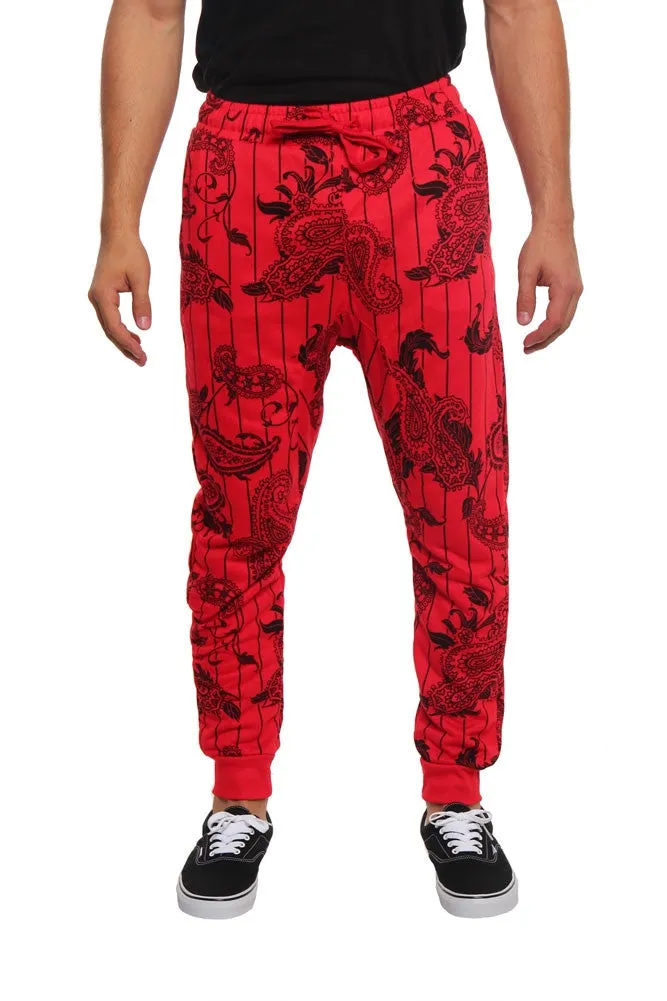 Pinstripe Bandana French Terry Jogger Pants