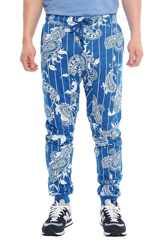 Pinstripe Bandana French Terry Jogger Pants