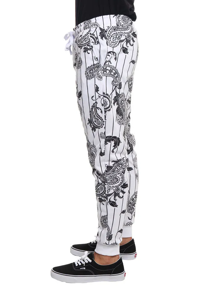 Pinstripe Bandana French Terry Jogger Pants