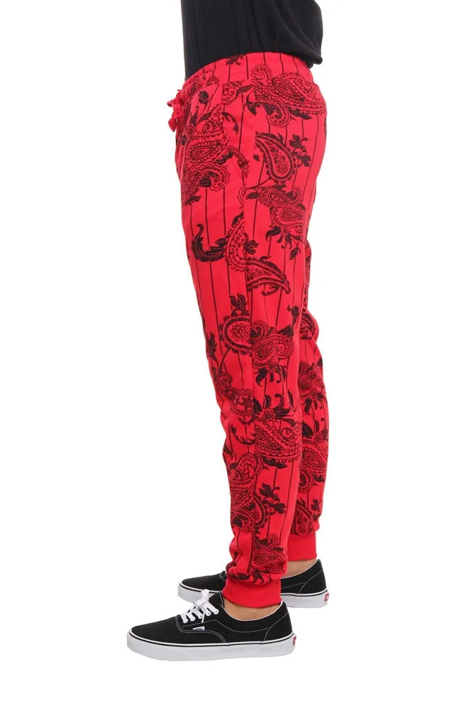 Pinstripe Bandana French Terry Jogger Pants