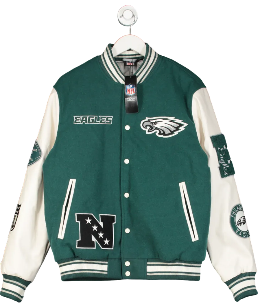 Primark Green X Nfl Eagles Team Bomber Jacket UK M