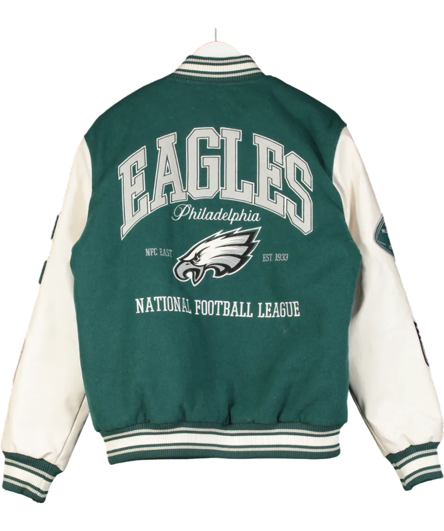 Primark Green X Nfl Eagles Team Bomber Jacket UK M